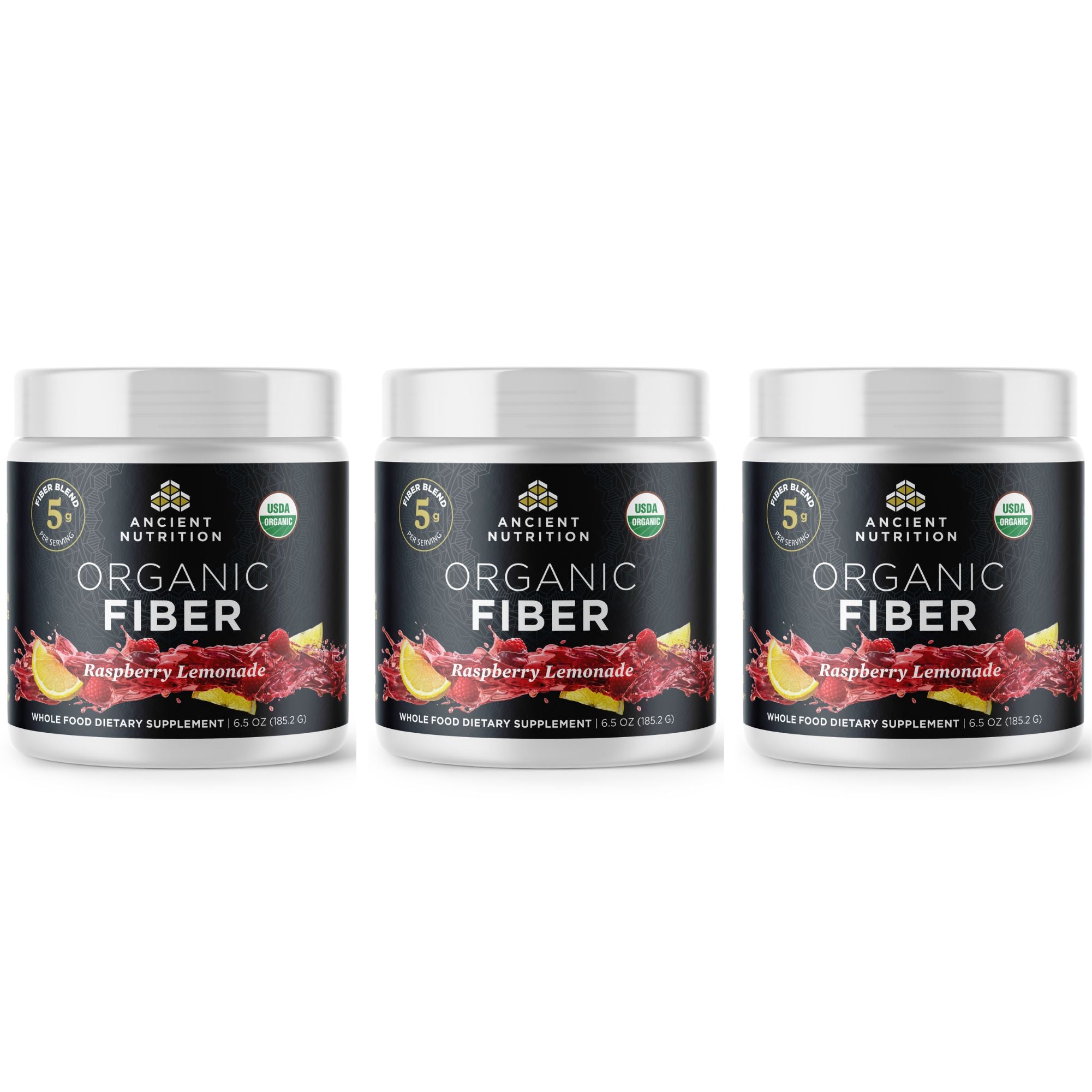 Organic Fiber 3 Bottles $59.90 | Powder Raspberry Lemonade Flavor (30 Servings) - Podcast Offer