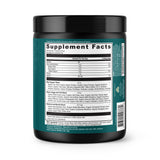 Supplement container with a label showing 'Supplement Facts' on a white background