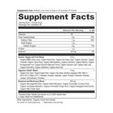 Organic SuperGreens Powder Greens Flavor (50 Servings) supplement label