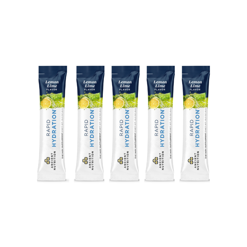 Rapid Hydration Powder Lemon Lime Flavor 5-Pack Sticks