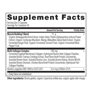 Multi Collagen Advanced Muscle Capsules supplement label