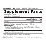 Vegetarian Collagen Peptides Tablets (30 Tablets) supplement label