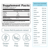 Bone Broth Protein Powder Pumpkin Spice (20 Servings)  supplement facts panel