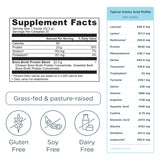 Bone Broth Protein Powder Pure (20 Servings) supplement label