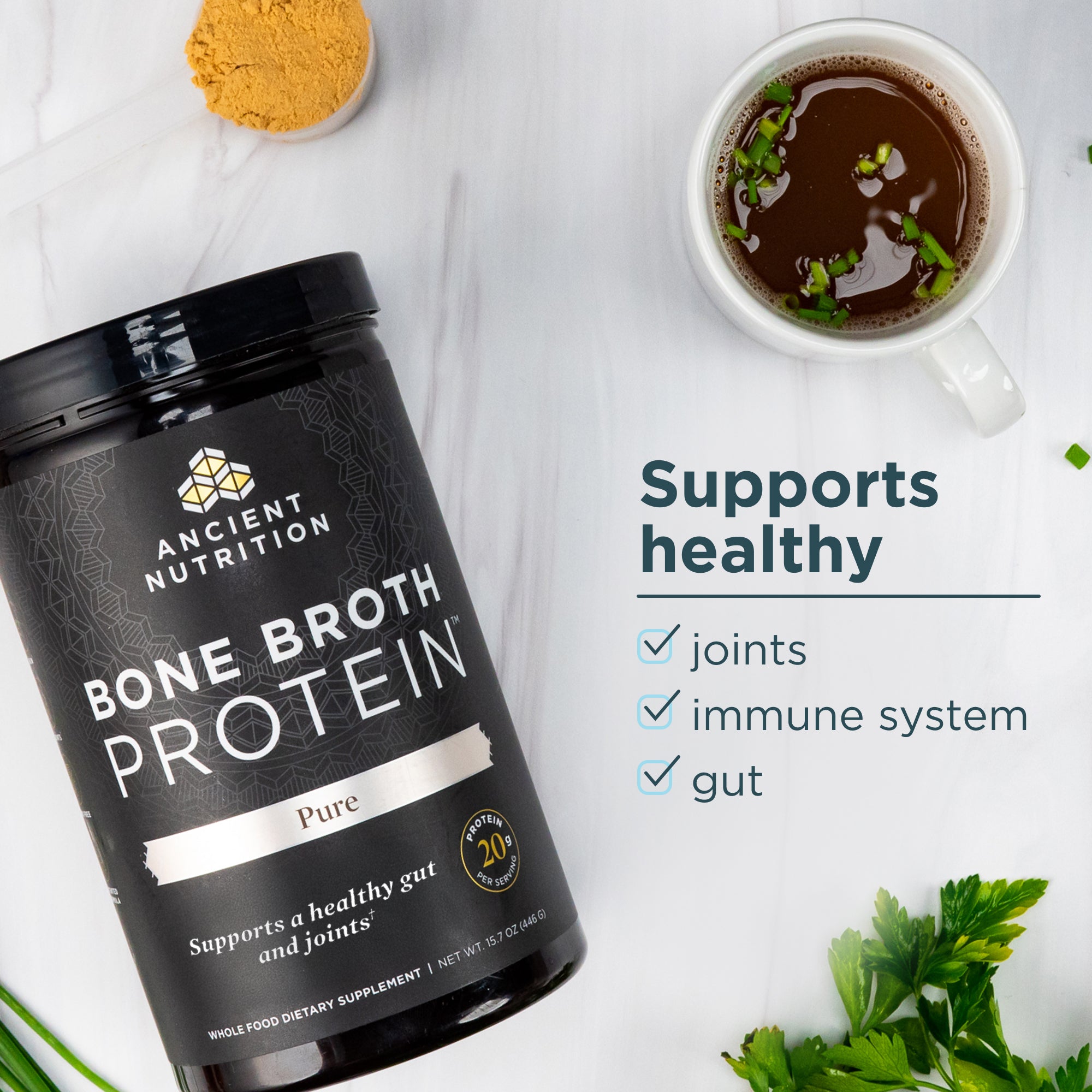 Supports healthy joints, immune system and gut