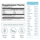 Bone Broth Protein Powder Pure (40 Servings) supplement label