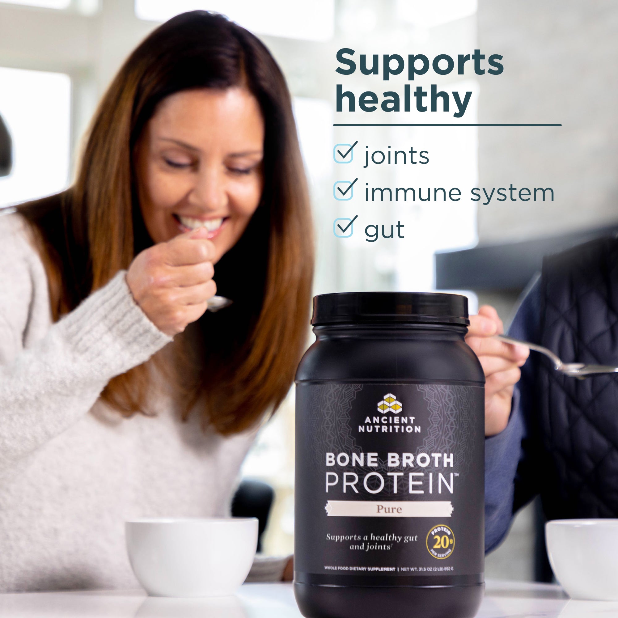 supports healthy joints, immune system and gut