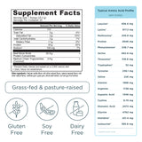 Bone Broth Protein Powder Salted Caramel (20 Servings) supplement label