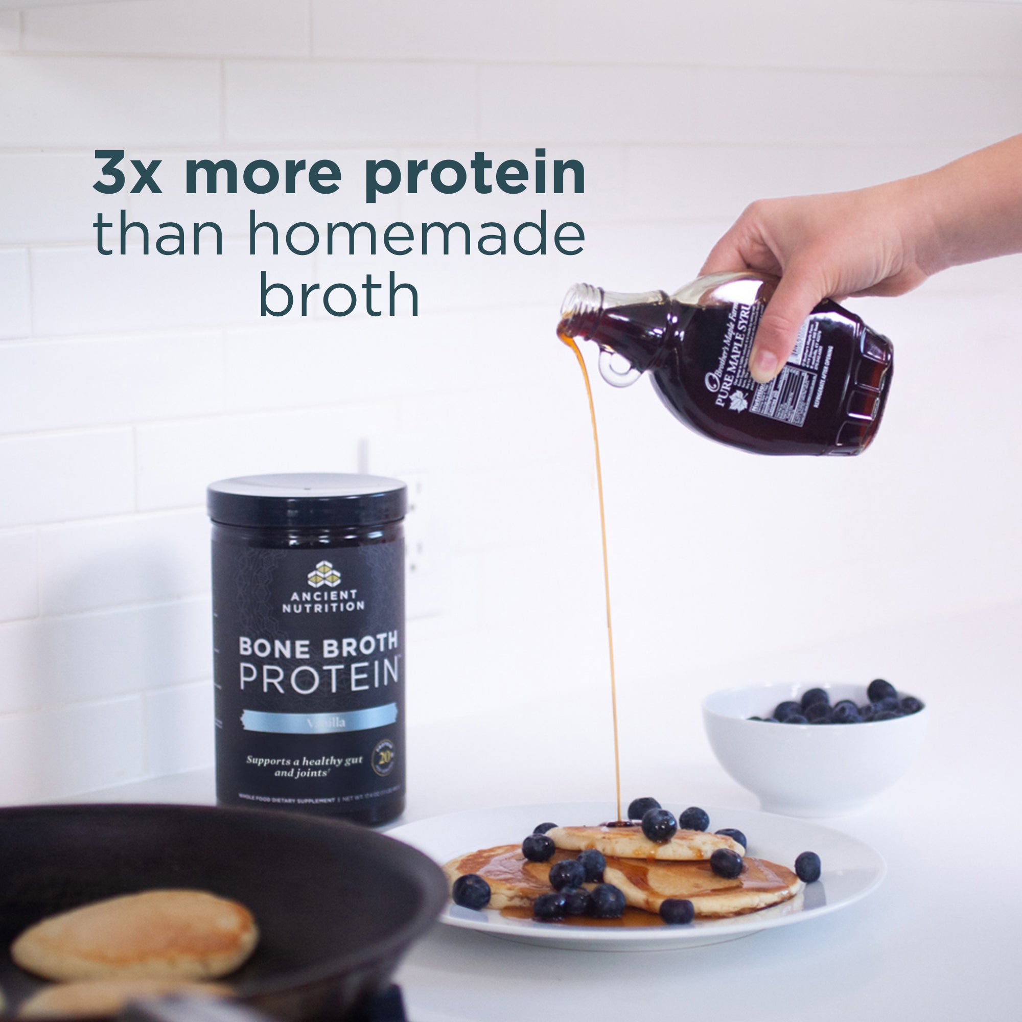 3x more protein than homemade broth
