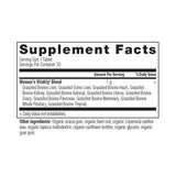 Women's Vitality Once Daily Tablets supplement label