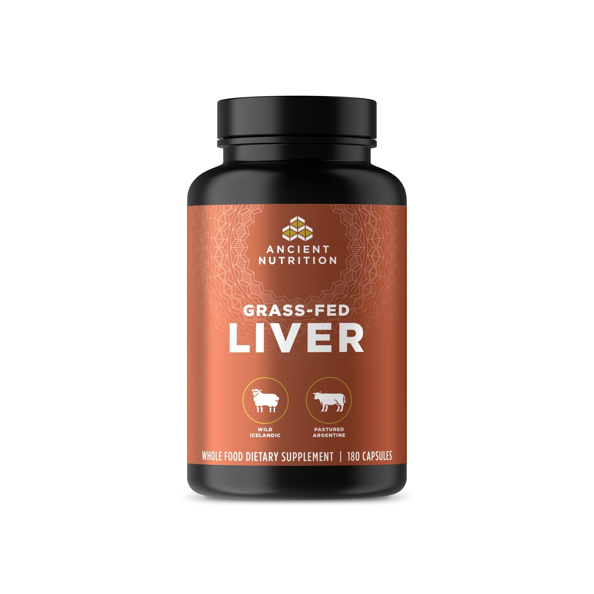 grass-fed liver capsules front of bottle