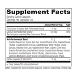 male performance organ blend supplement label