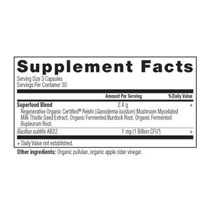 Regenerative Organic Certified™ Liver Cleanse supplement label