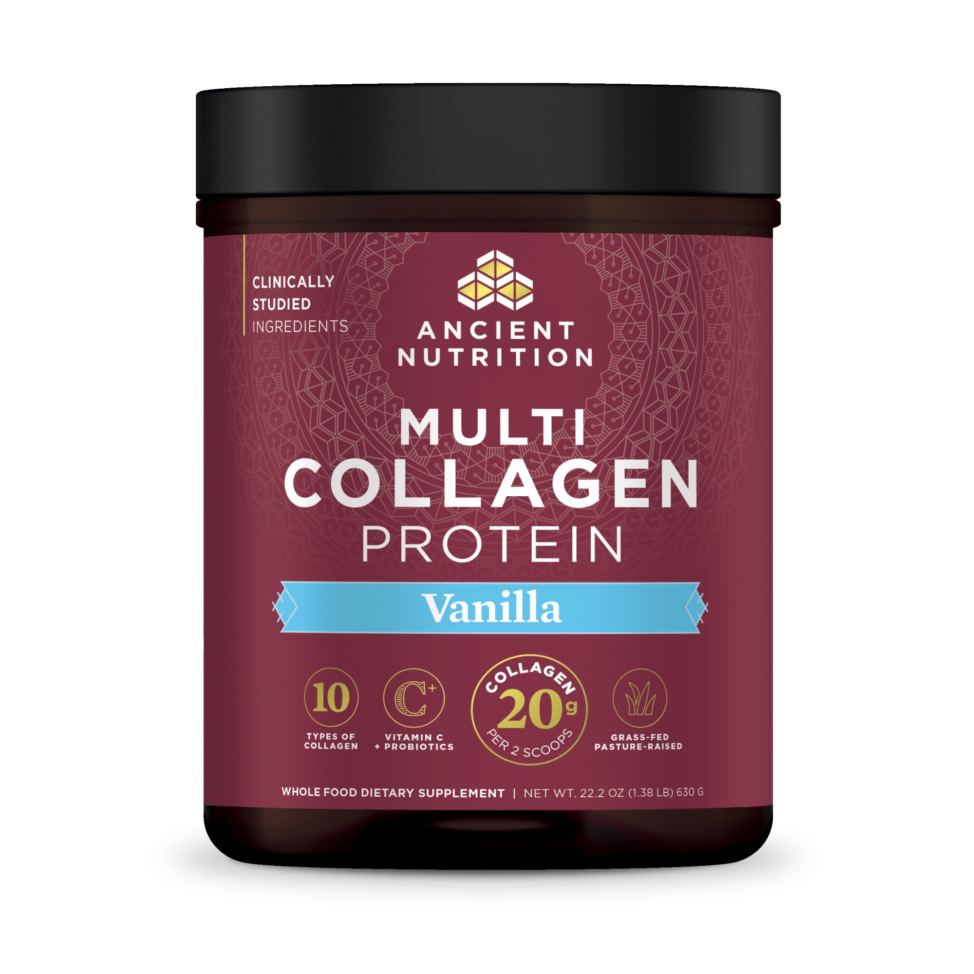 Multi Collagen Protein Powder Vanilla (60 Servings) front of bottle