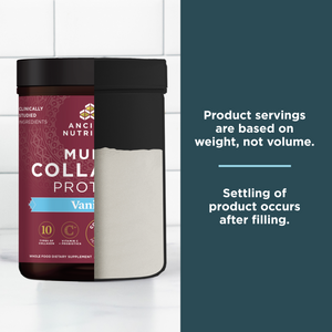 Multi Collagen Protein Powder Vanilla (60 Servings) 3/4 full