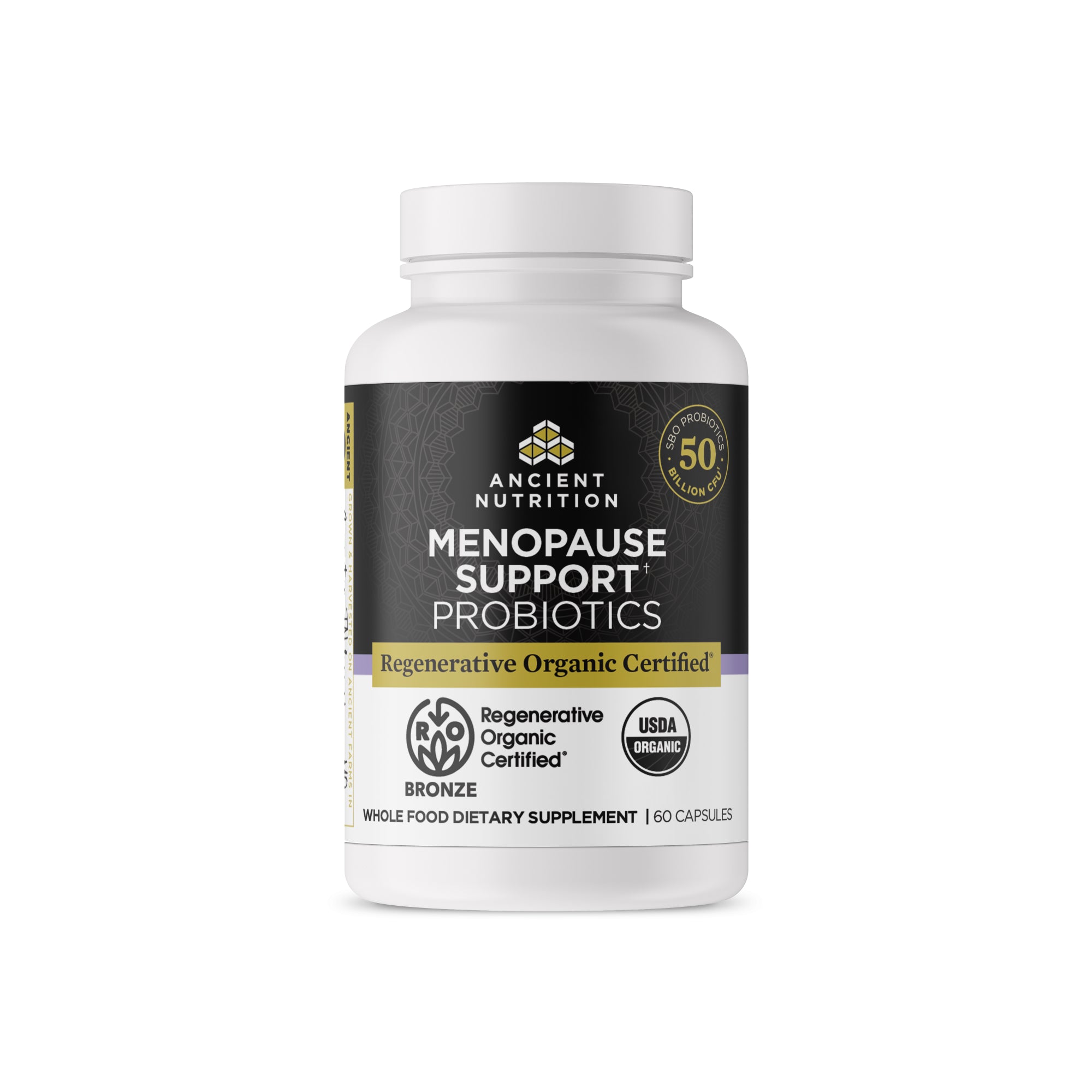 Regenerative Organic Certified™ Menopause Support Probiotics front of bottle