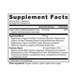 Regenerative Organic Certified® Once Daily Probiotics Capsules (30 Capsules) Supplement Label