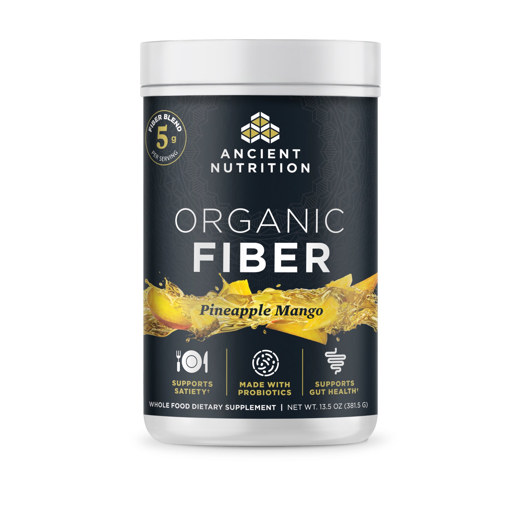 Organic Fiber Powder Pineapple Mango Flavor (60 Servings) front of bottle