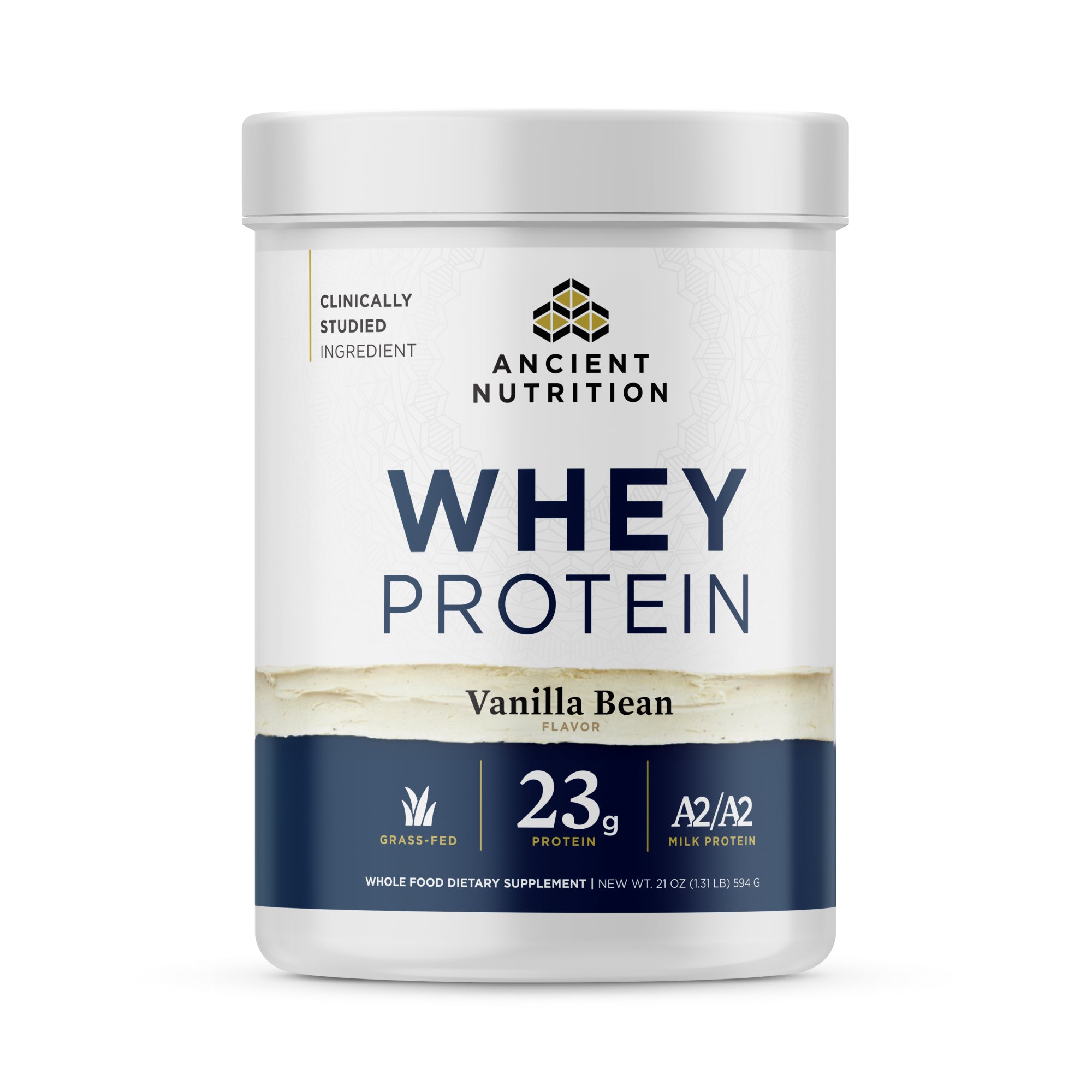 Whey Protein Powder Vanilla front of bottle