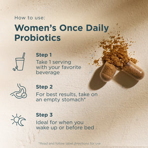 How to use Regenerative Organic Certified® Women's Once Daily Probiotics Capsules (30 Capsules) 