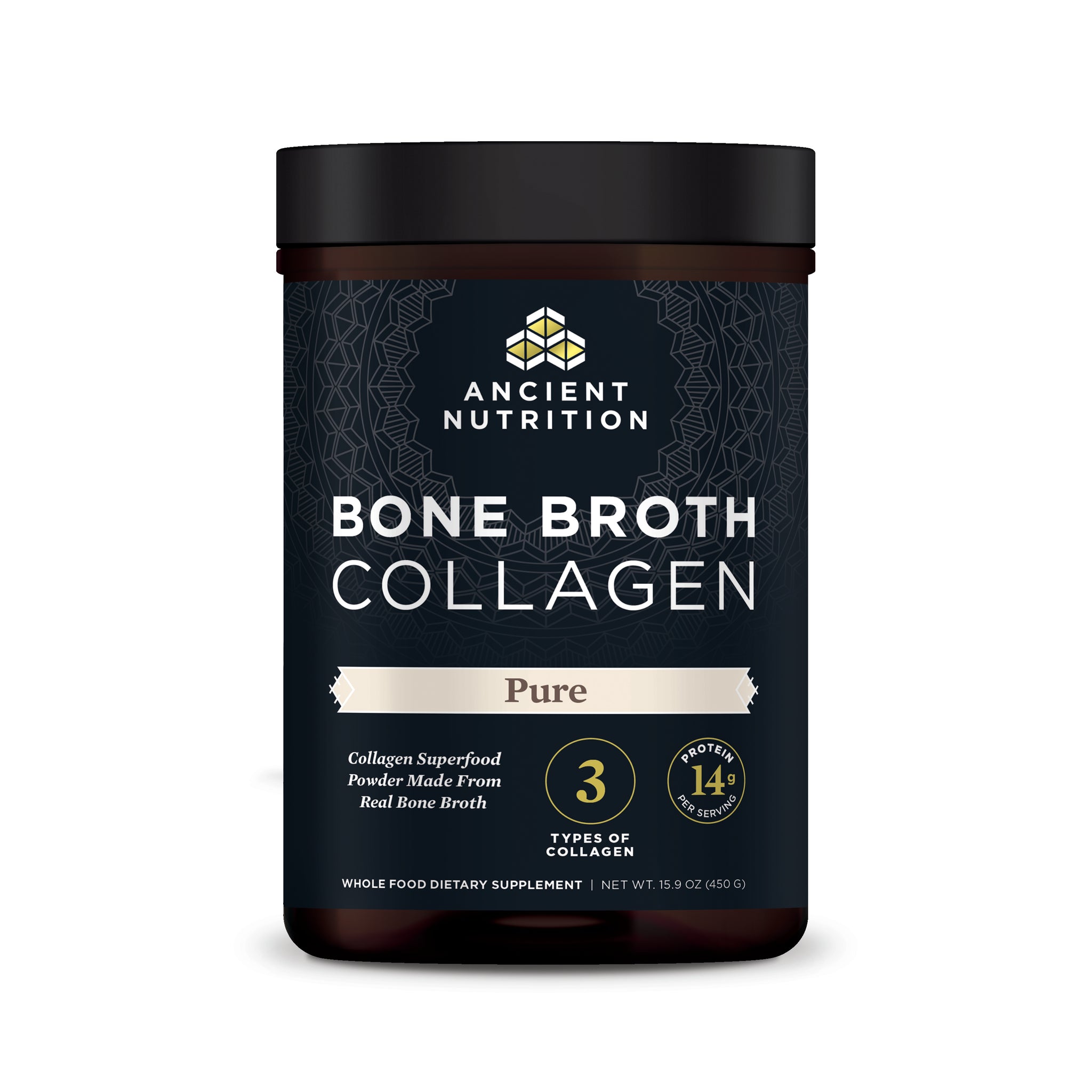 bone broth collagen pure front of bottle