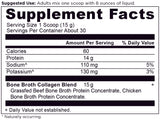 Bone Broth Collagen Pure Supplement Facts Panel 