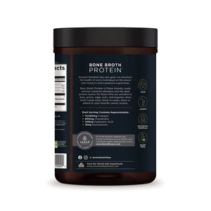 Bone Broth Protein Powder Pure back of bottle image