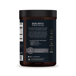 bone broth protein turmeric back of bottle with RANCH messaging