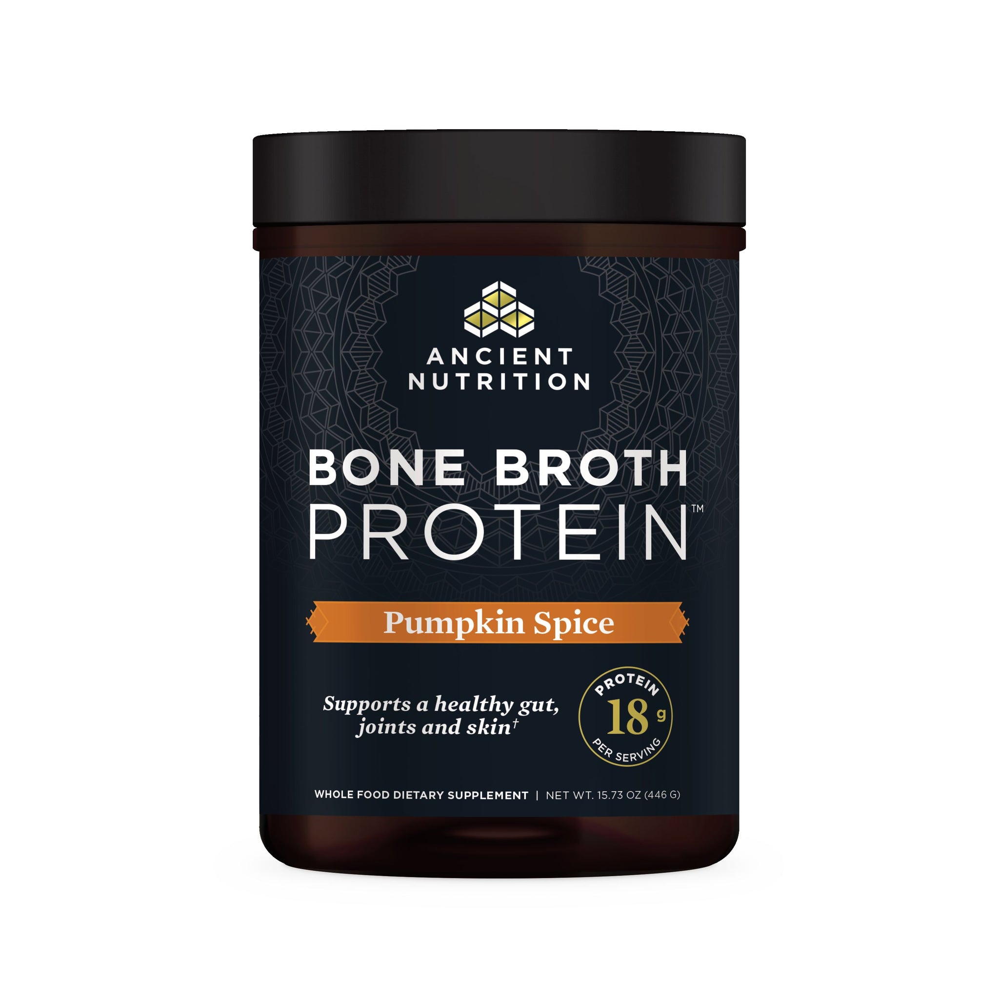 bone broth protein pumpkin spice front of bottle