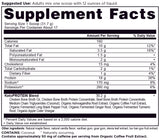 Keto Protein Vanilla Supplement Facts Panel