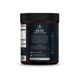 Keto Protein Chocolate side of bottle