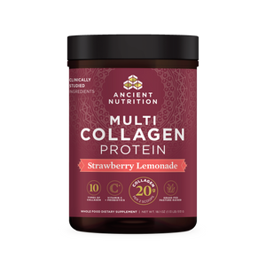 multi collagen protein strawberry lemonade front of bottle