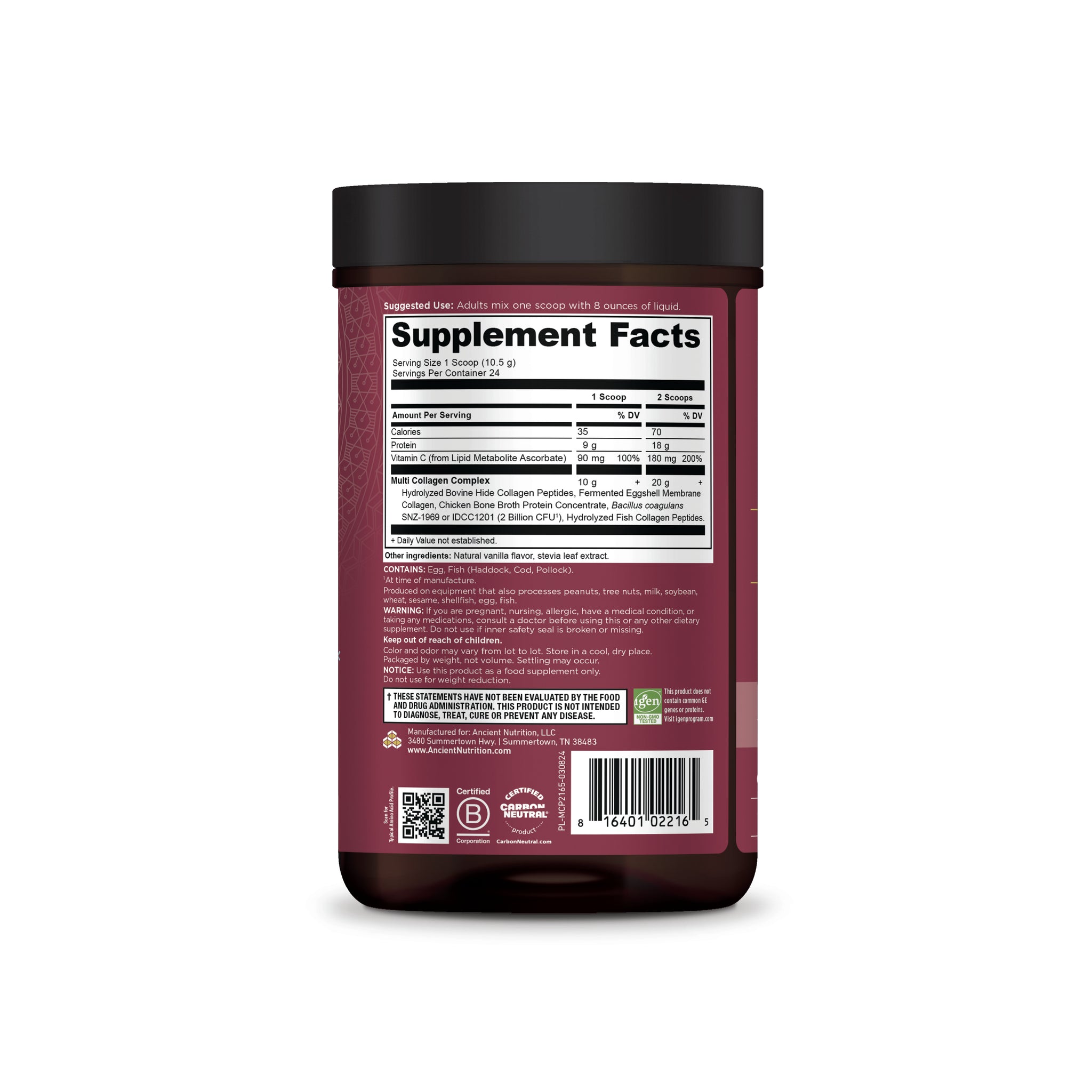 Supplement Facts Panel 