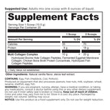 Supplement facts label for a multi-collagen complex product.