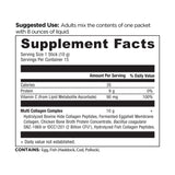 Supplement facts label with detailed nutritional information on a white background