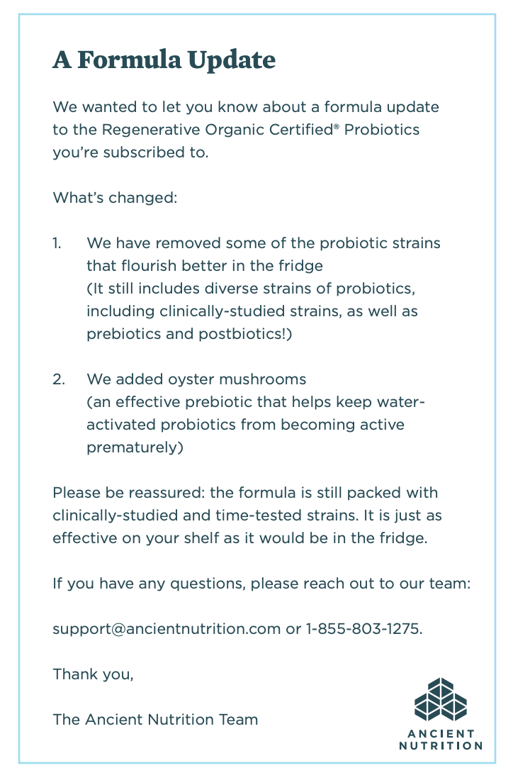 Regenerative Organic Certified® Product Information Insert