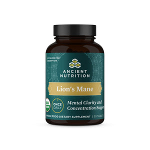 Lion’s Mane Mental Clarity and Concentration Tablets front of bottle