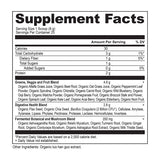 supergreens greens flavor supplement label