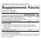 grass-fed liver capsules supplement label