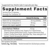 ancient nutrients calcium supplement label