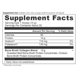 Bone Broth Collagen Pure Supplement Facts Panel 