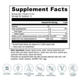 Methylated Vitamin B12 Gel Packs Passionfruit Lemonade (15 Servings) supplement facts label
