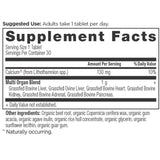 Organs Blend Once Daily Tablets supplement label