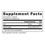 Zinc Supplement Label