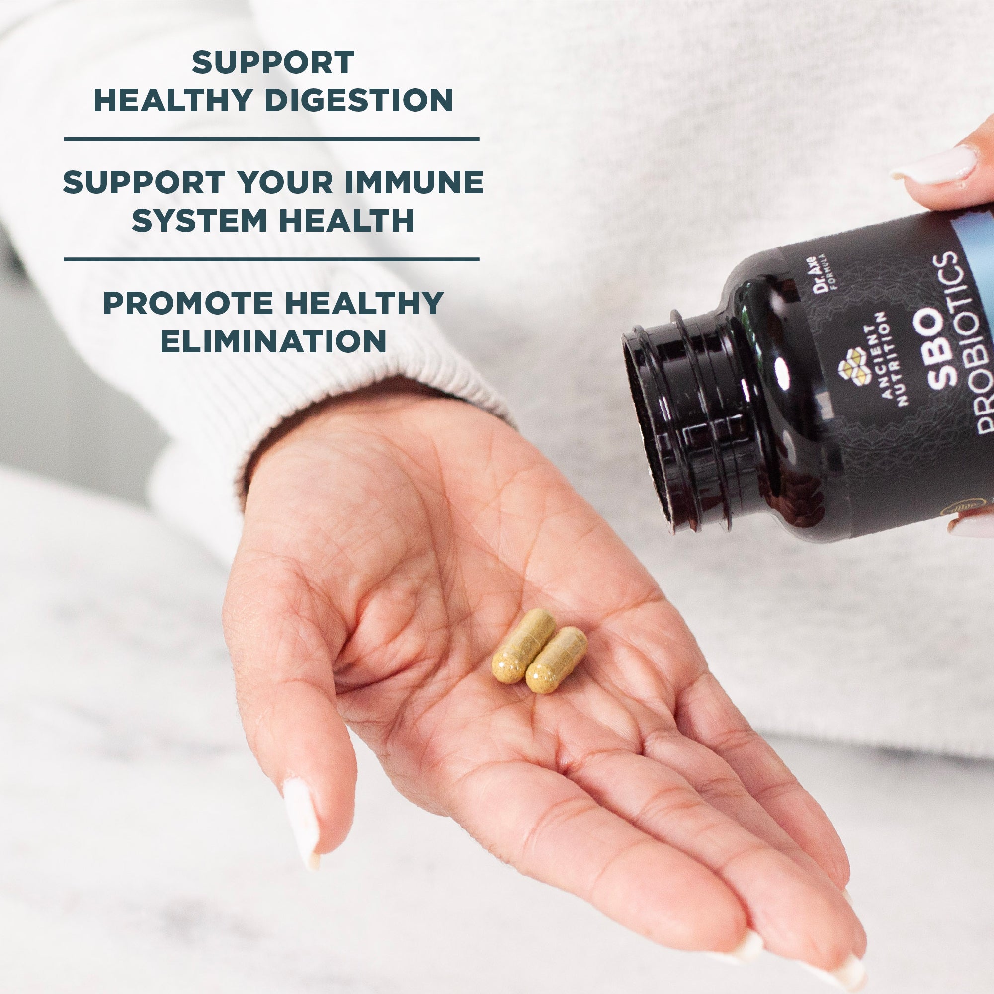 sbo probiotics ultimate in palm of hand