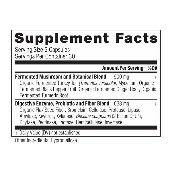 digestive enzymes supplement label