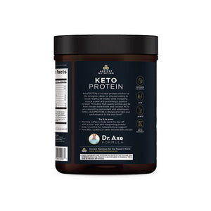 keto protein vanilla back of bottle