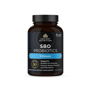 SBO Probiotics Ultimate Capsules front of bottle