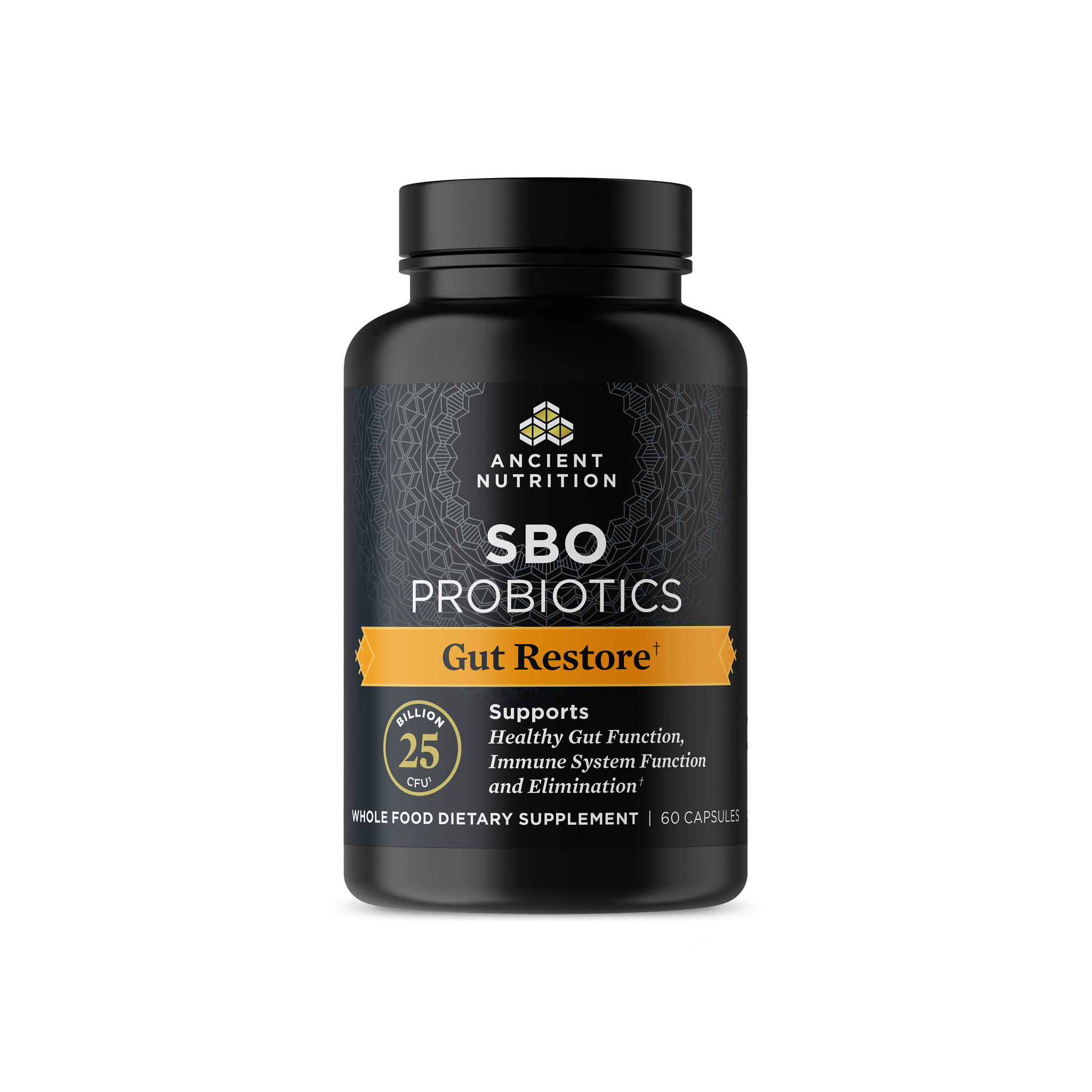 sbo probiotics gut restore  front of bottle
