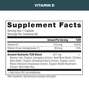 vitamin D supplement label